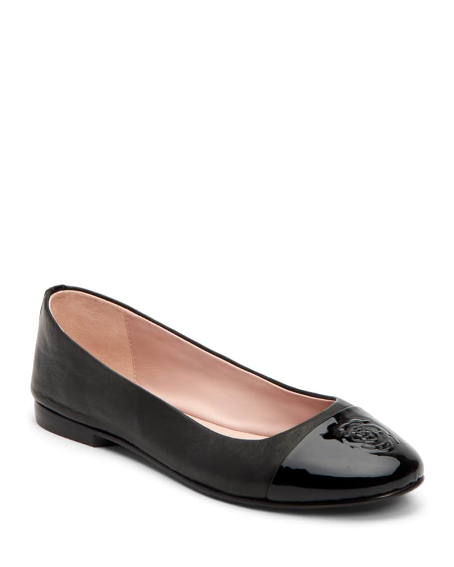 Taryn Rose Collection Adrianna Embossed Rose Ballet Flats | Neiman Marcus