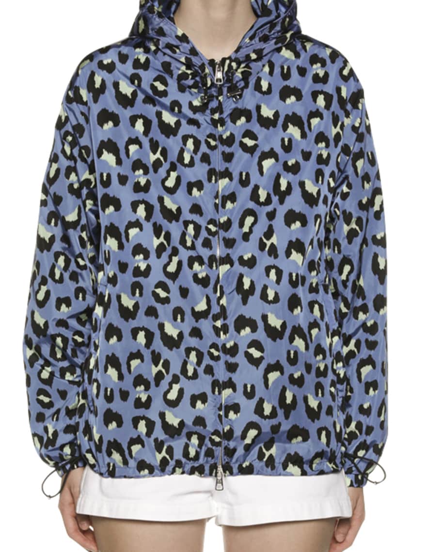 Moncler Cheetah Wind Resistant Jacket Neiman Marcus