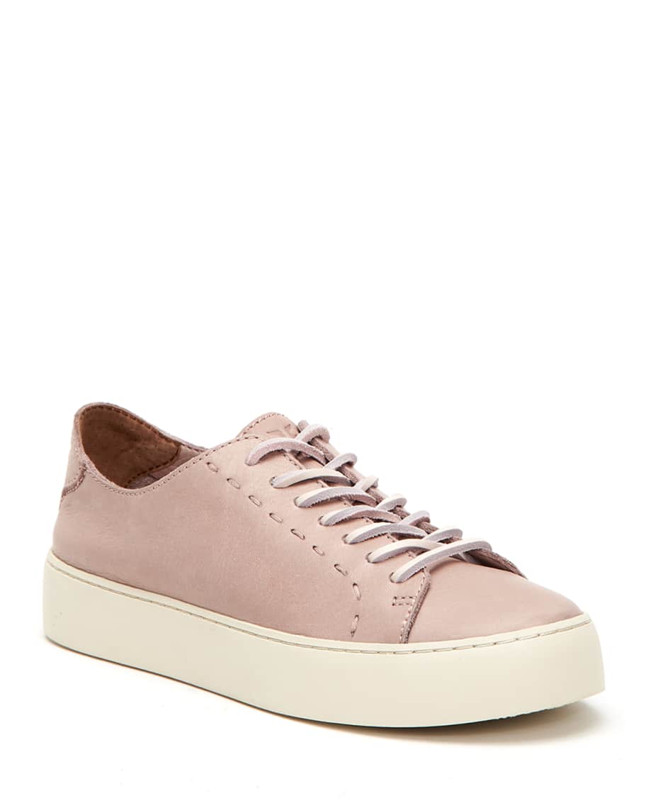 frye leather lace up sneakers