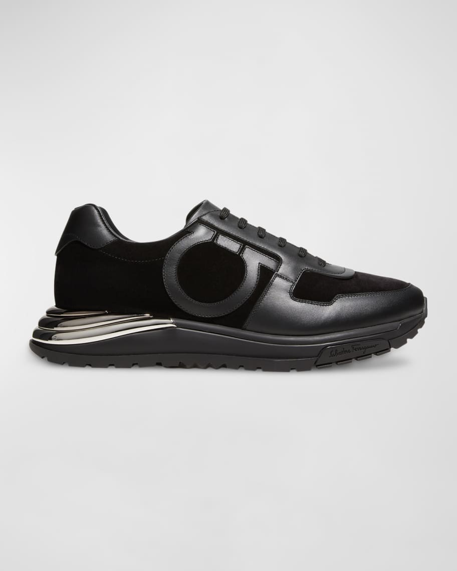 Ferragamo Men's Brooklyn Gancio Sneakers | Neiman Marcus