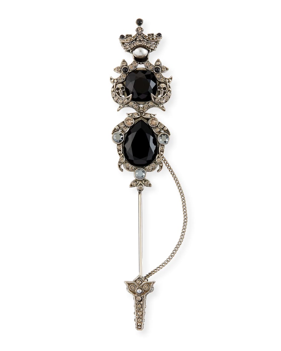 Alexander McQueen Men's Jewel House Crystal Lapel Pin | Neiman Marcus