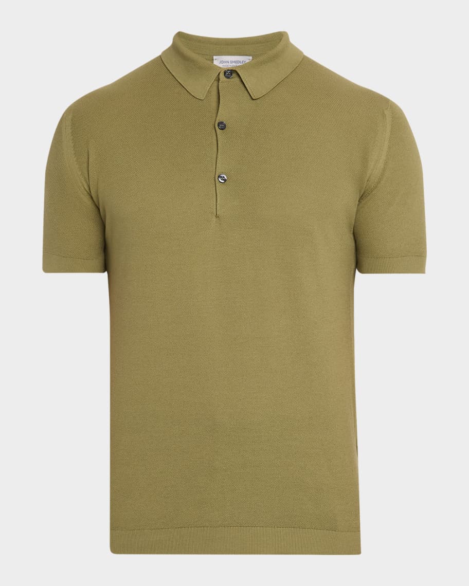 John Smedley Men's Roth Cotton Polo Shirt | Neiman Marcus