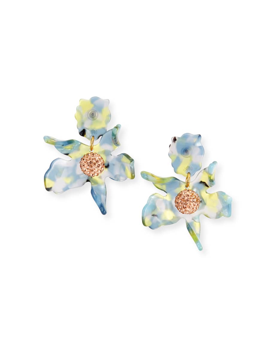 Lele Sadoughi Small Crystal Lily Drop Earrings | Neiman Marcus