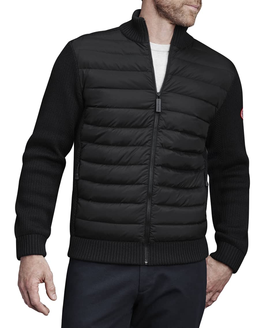 Canada Goose Men's Hybridge Knit-Sleeve Puffer Jacket | Neiman Marcus