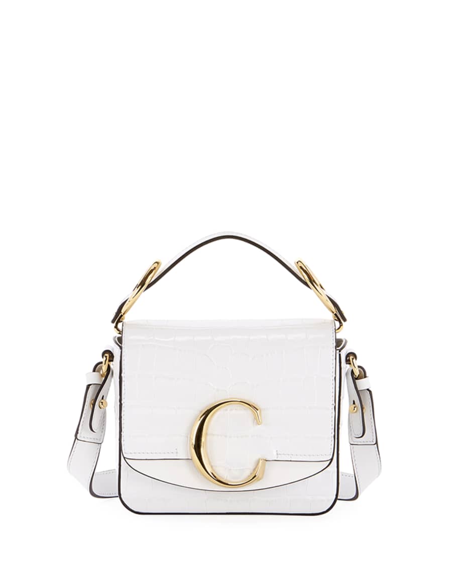 Chloe Shiny Calfskin C Mini Bag, Chloe Handbags