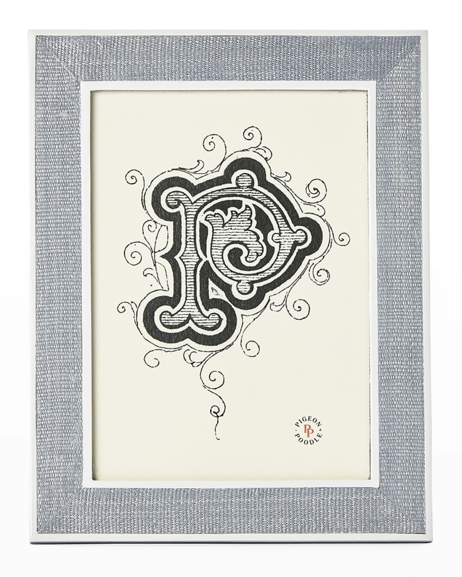 Pigeon & Poodle Aberdeen Picture Frame, 5" x 7" (Steel Blue/White)