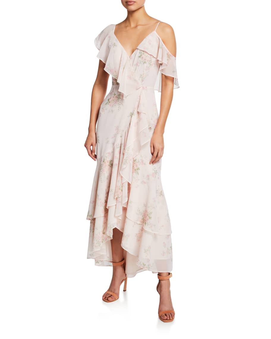 WAYF The Elanor Floral Wrap Maxi Dress ...