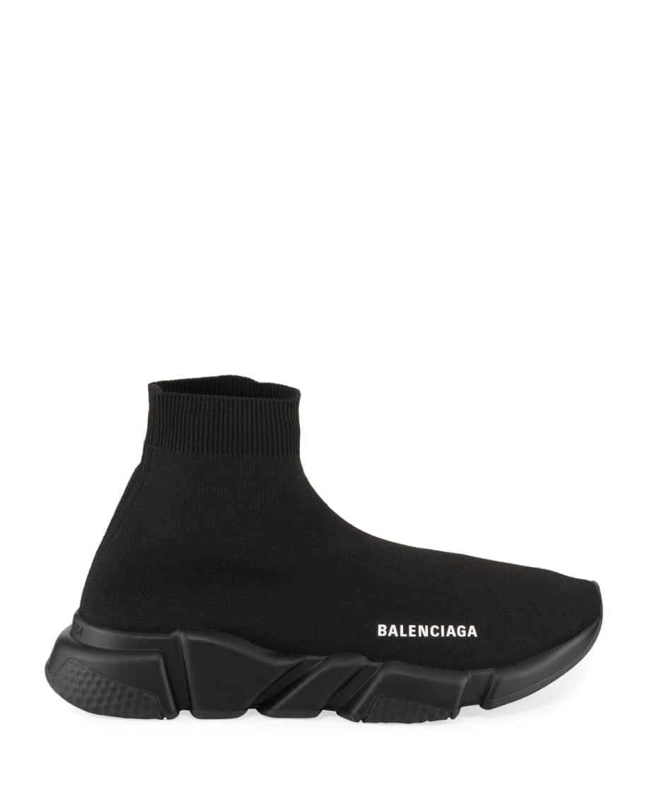 Balenciaga Men's Speed Sneakers with Tonal Sole | Neiman Marcus