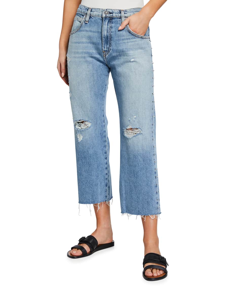 Hudson Sloane Extreme Baggy Cropped Jeans Neiman Marcus