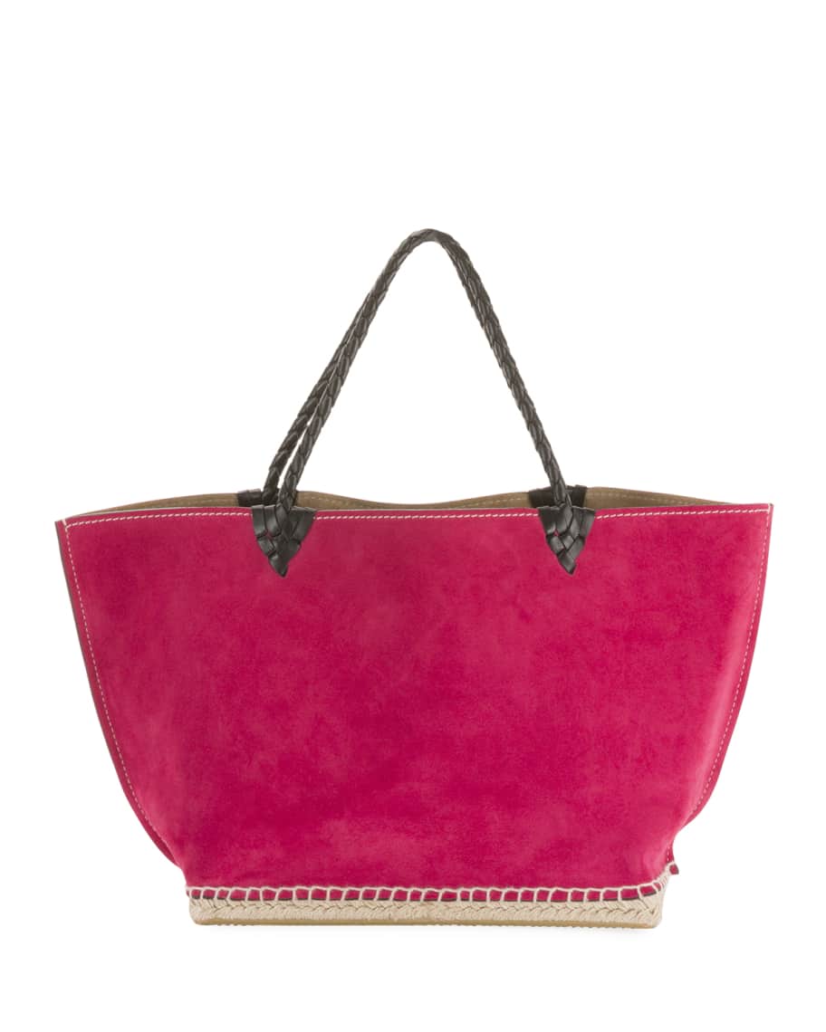 Large Suede Espadrille Tote Bag