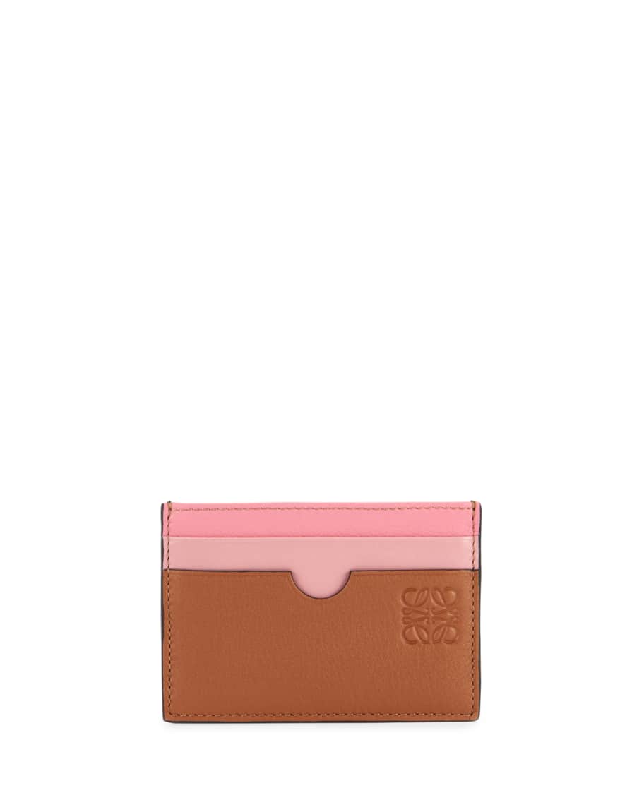 Loewe Rainbow Plain Leather Card Case | Neiman Marcus