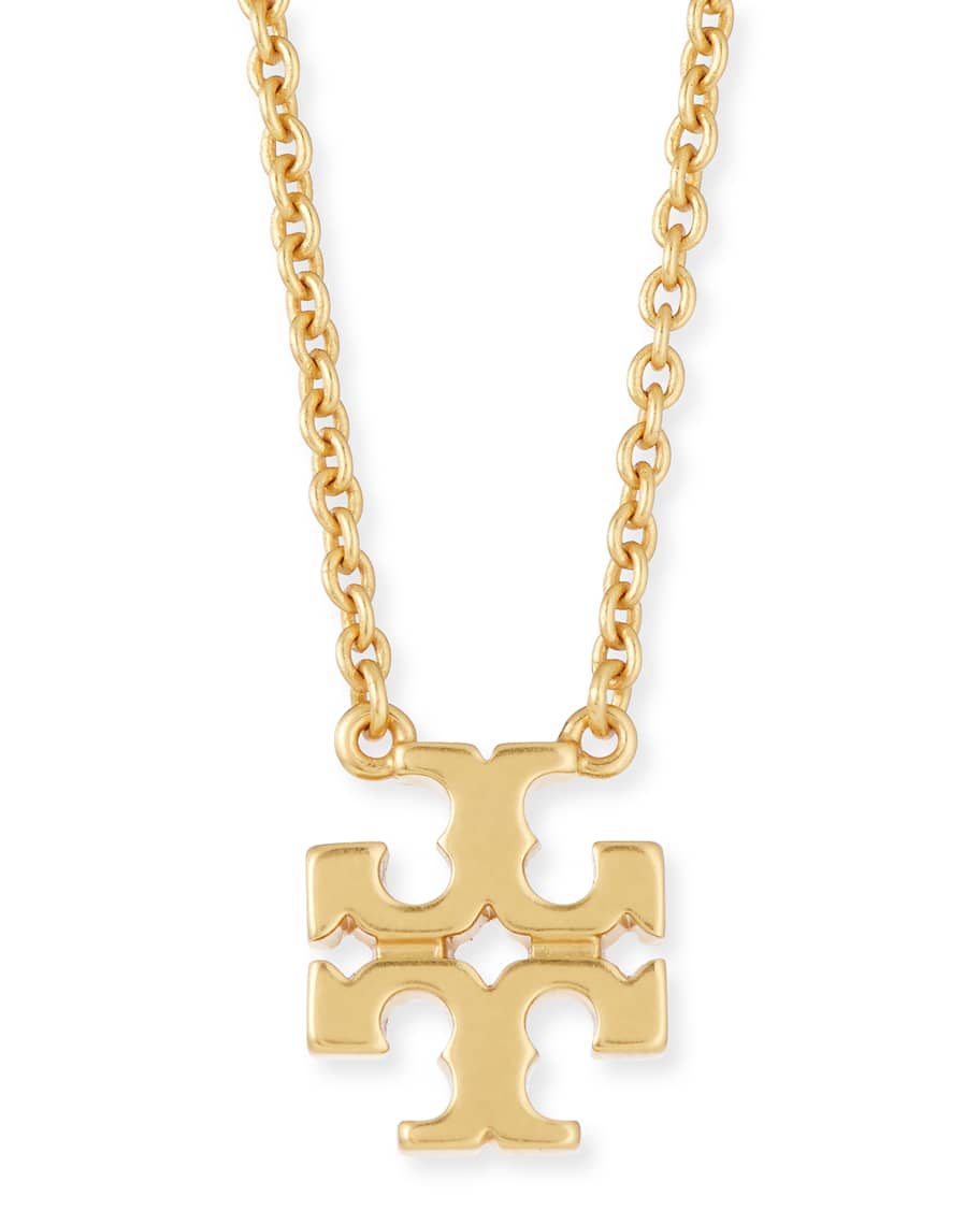 Tory burch logo charm sales necklace