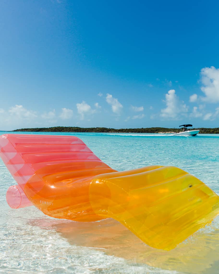 Funboy Clear Rainbow Chaise Lounger Pool Float Neiman Marcus