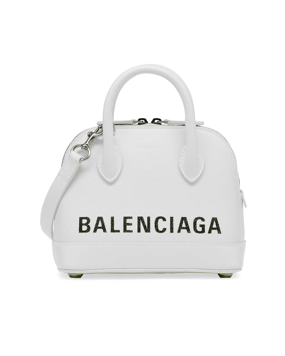 Balenciaga Ville Logo Leather Top Handle Bag | Neiman Marcus