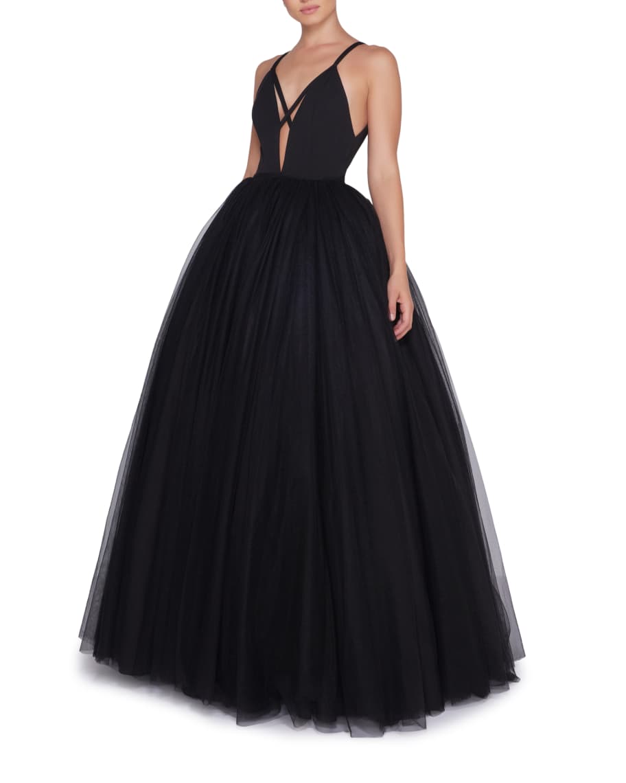 Ieena for mac duggal plunging sweetheart neck ball deals gown