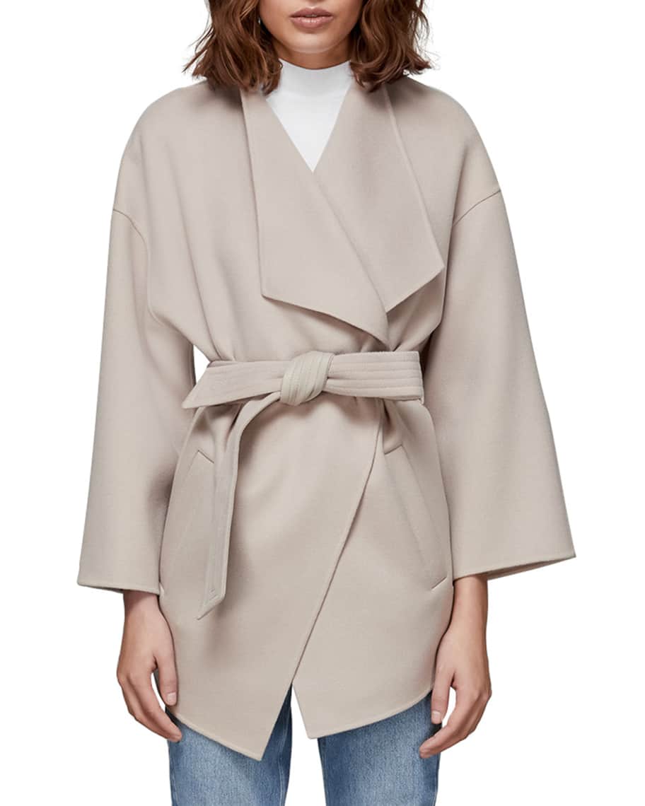 Mackage Gail Double-Face Wool Wrap Coat | Neiman Marcus