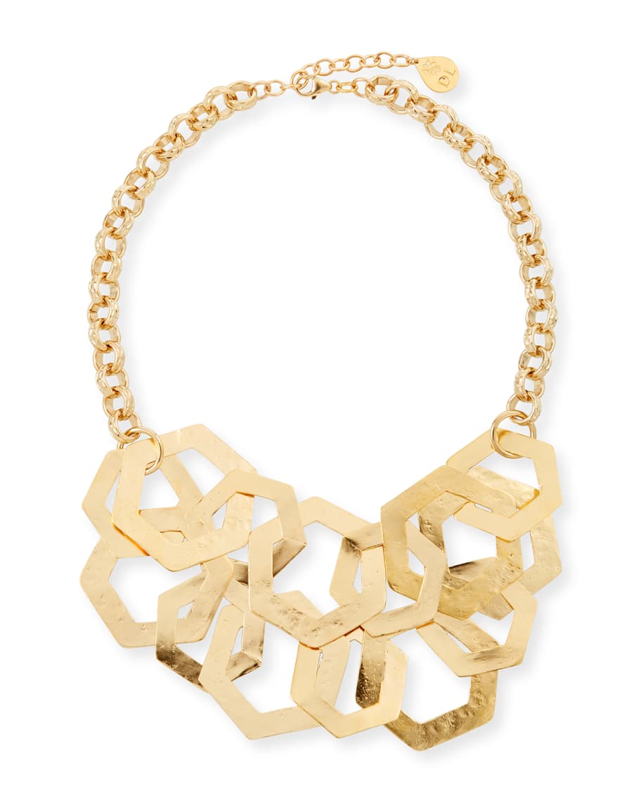 Devon Leigh Double-Strand Hexagon Chain Necklace | Neiman Marcus