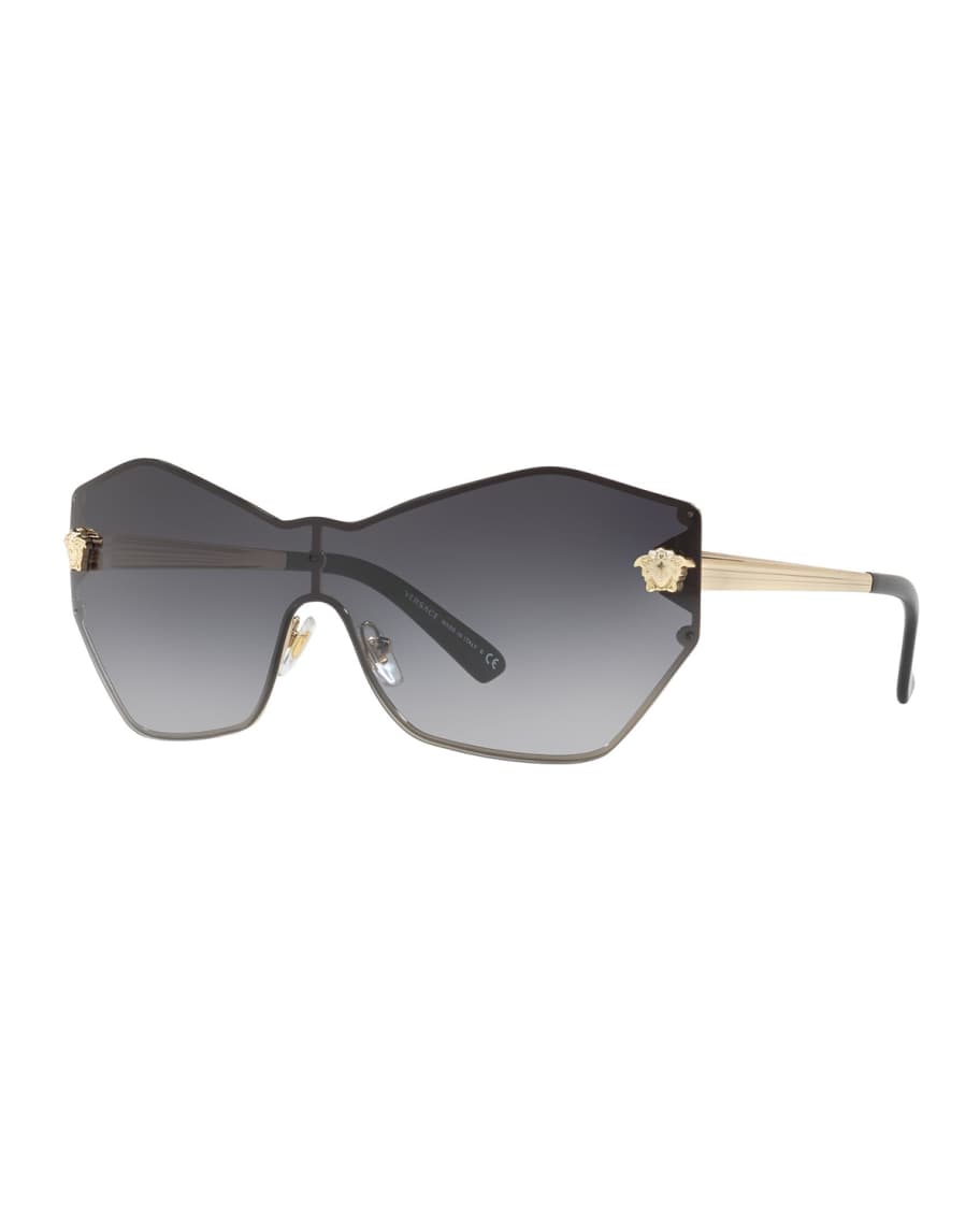 Versace Rimless Shield Medusa Head Sunglasses | Neiman Marcus