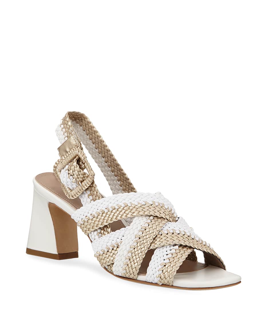 Donald Pliner Vara Two Tone Woven Sandals Neiman Marcus