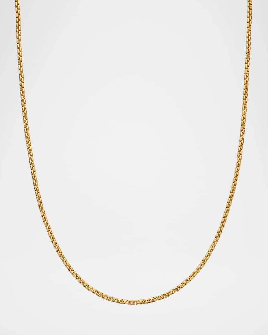 David Yurman Men's Box Chain Necklace in 18K Gold, 1.7mm, 24