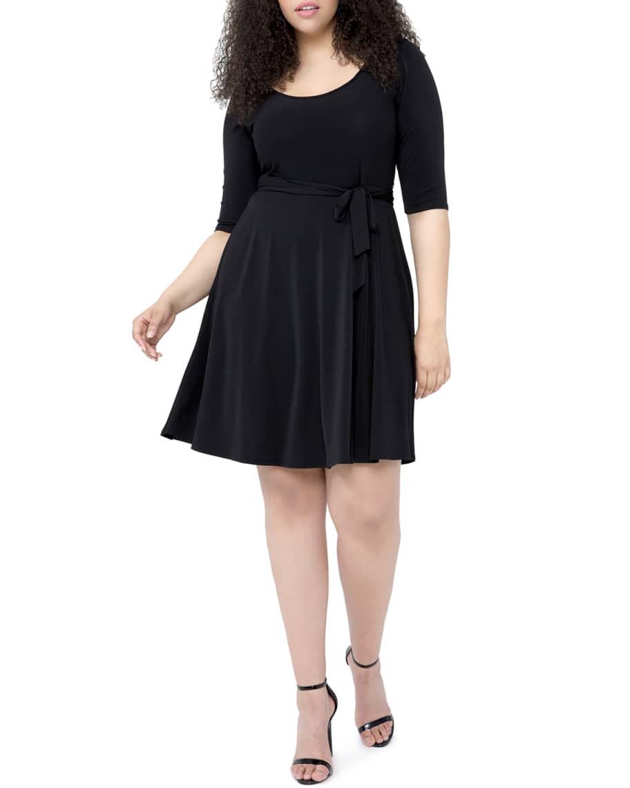 Leota Plus Size Ilana Jersey ALine Dress Neiman Marcus