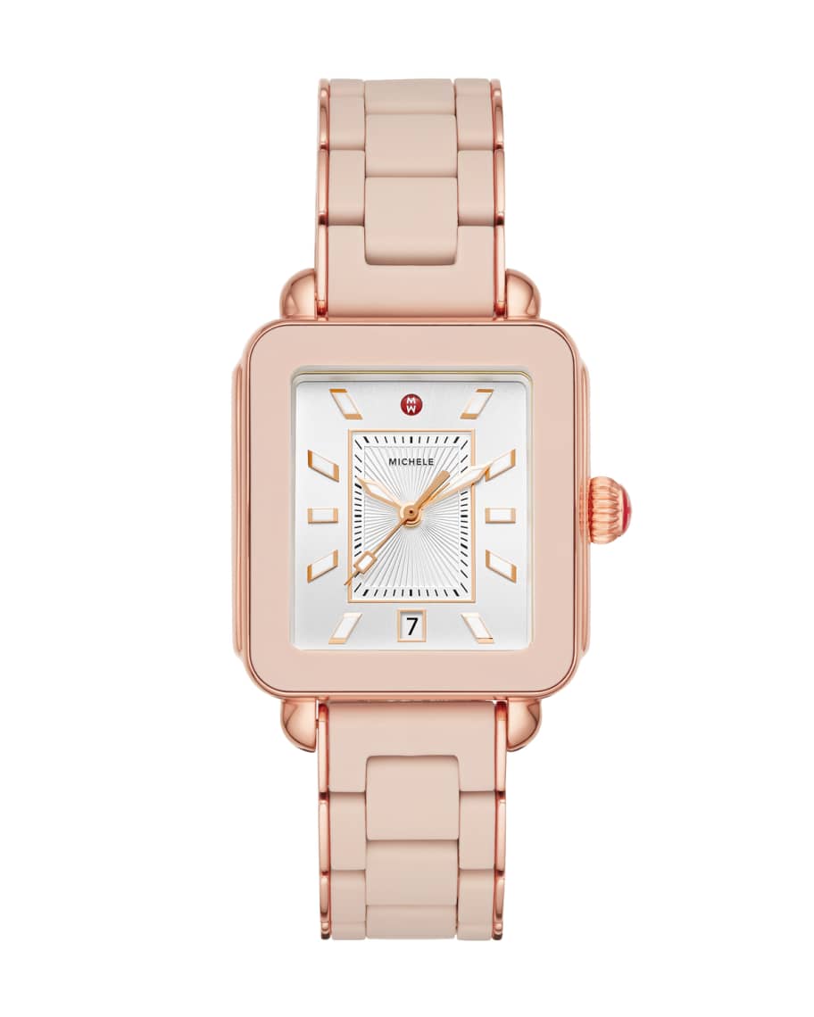MICHELE Deco Sport Bracelet Watch in Desert Rose Neiman Marcus