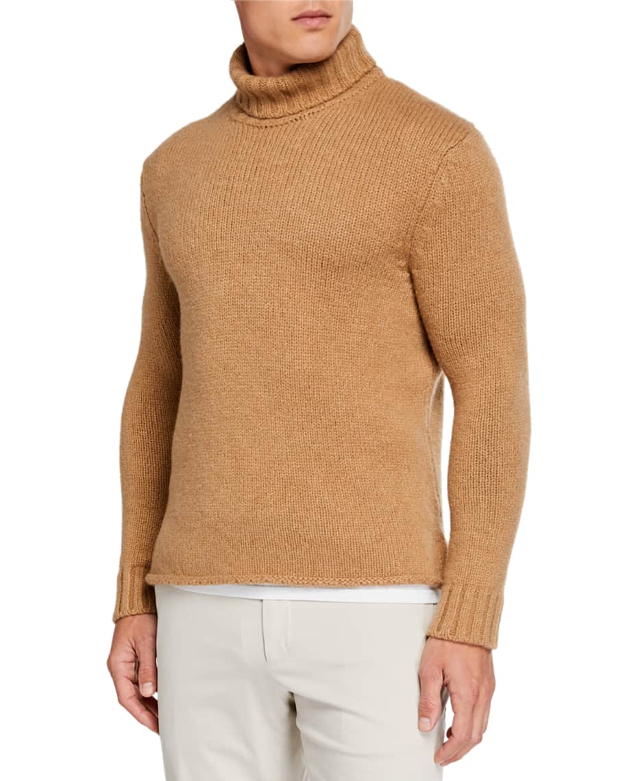 Men's camel deals turtleneck sweater