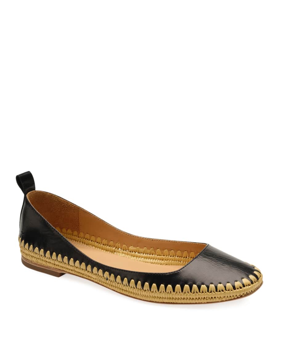 Bill Blass Amelie Crochet Espadrille Flats Neiman Marcus