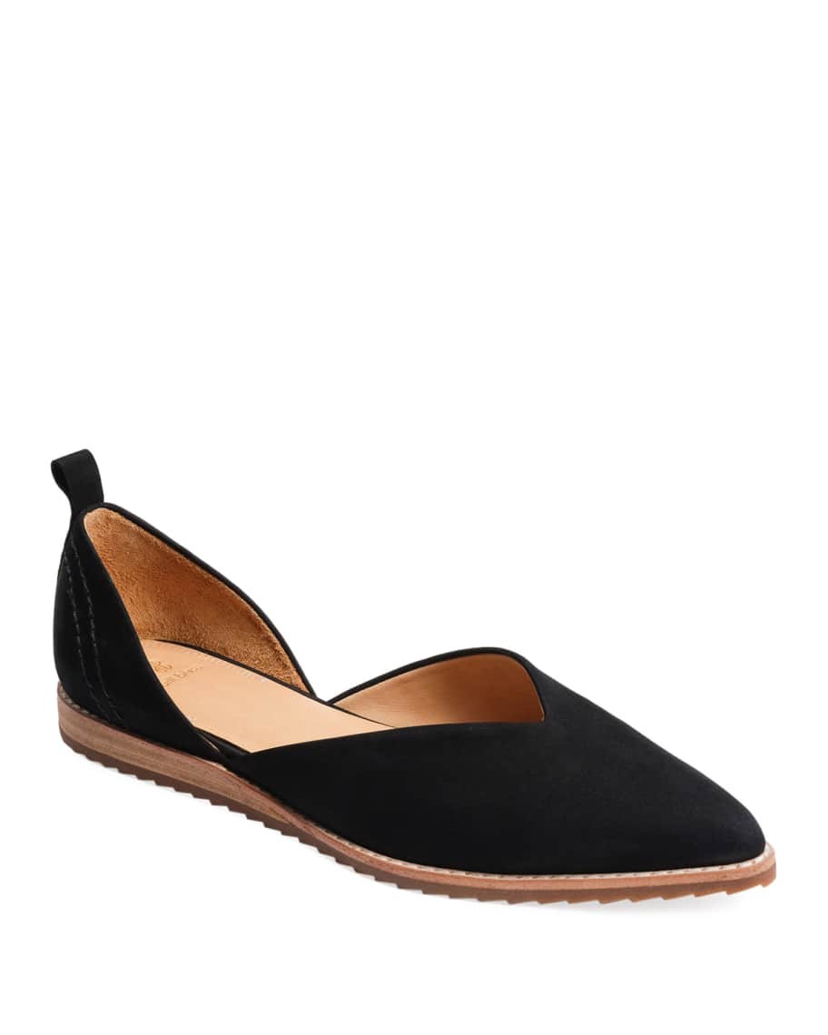 Bill Blass Sybil Suede Ballet Flats Neiman Marcus