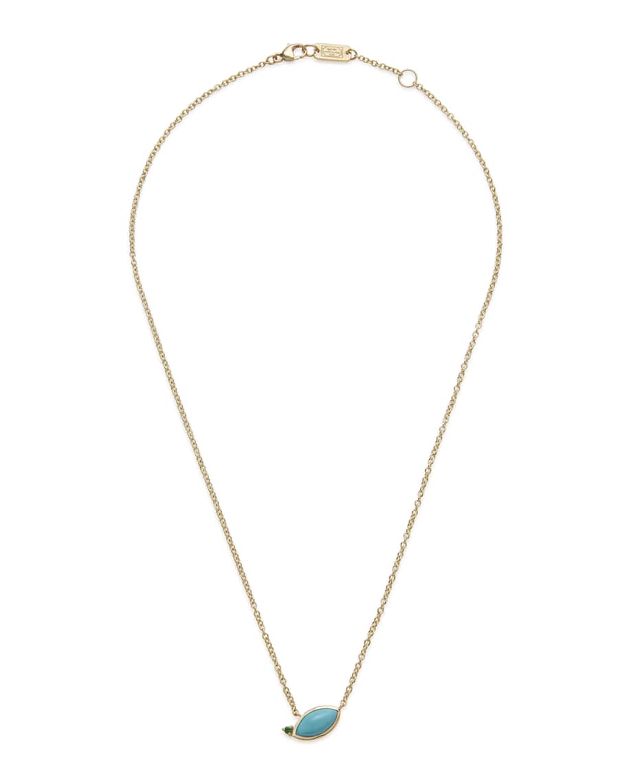 Ippolita 18k Gold Prisma Angled Marquis Necklace in Turquoise | Neiman ...