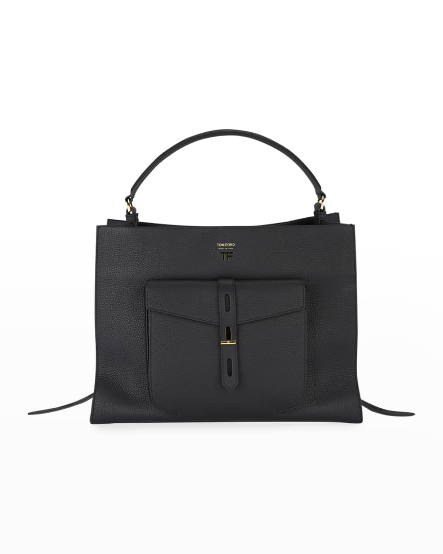 TOM FORD Rialto Grain Medium Top Handle Bag Neiman Marcus
