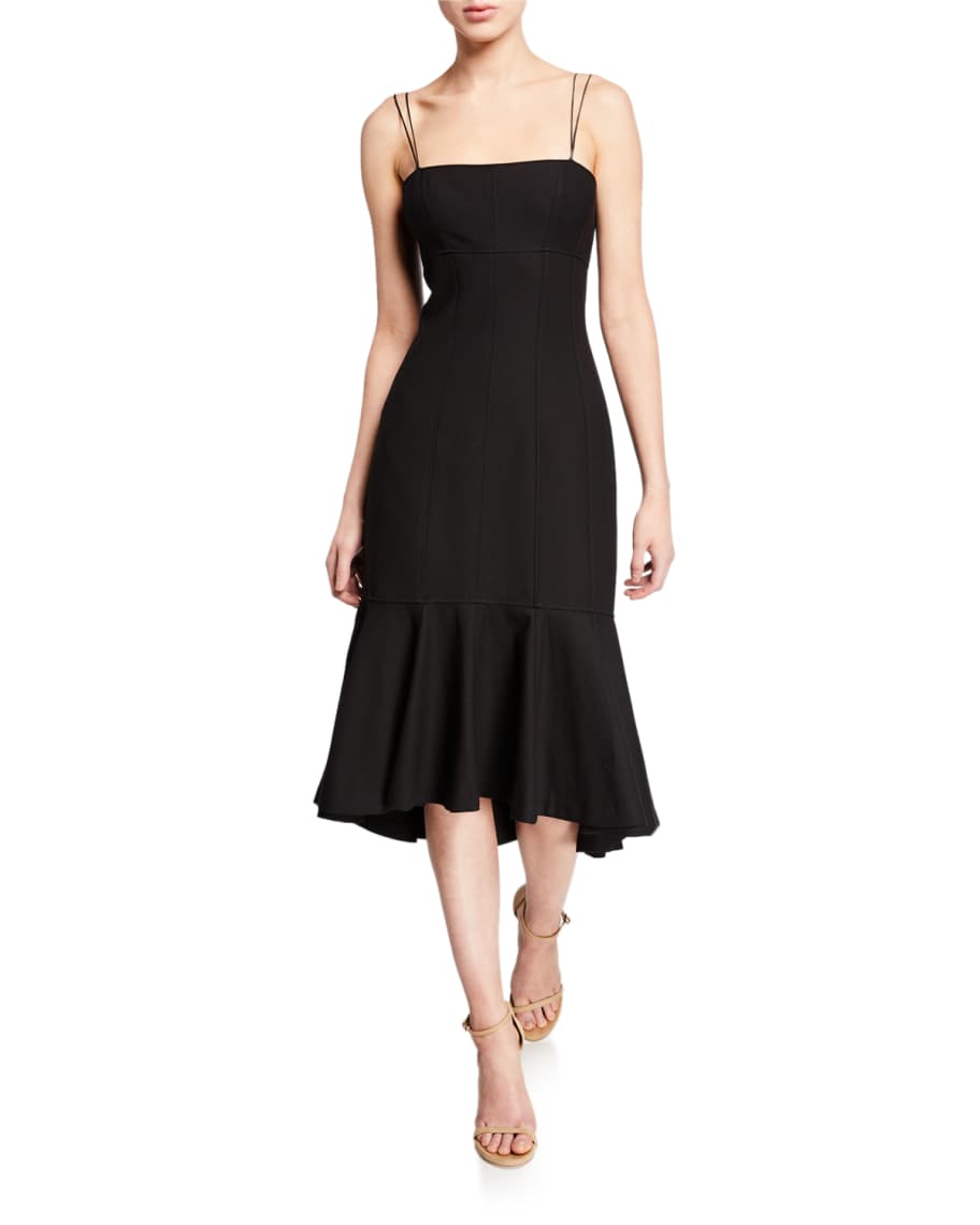 Cinq a Sept Salina Square Neck Cocktail Dress Neiman Marcus