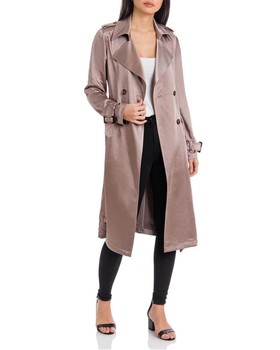 Badgley mischka double face wool wrap coat discount