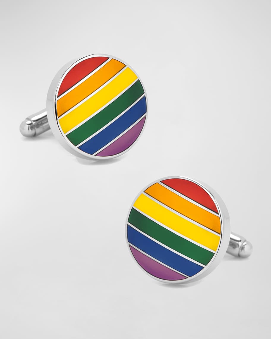 Cufflinks Inc. Rainbow Stripe Cufflinks | Neiman Marcus