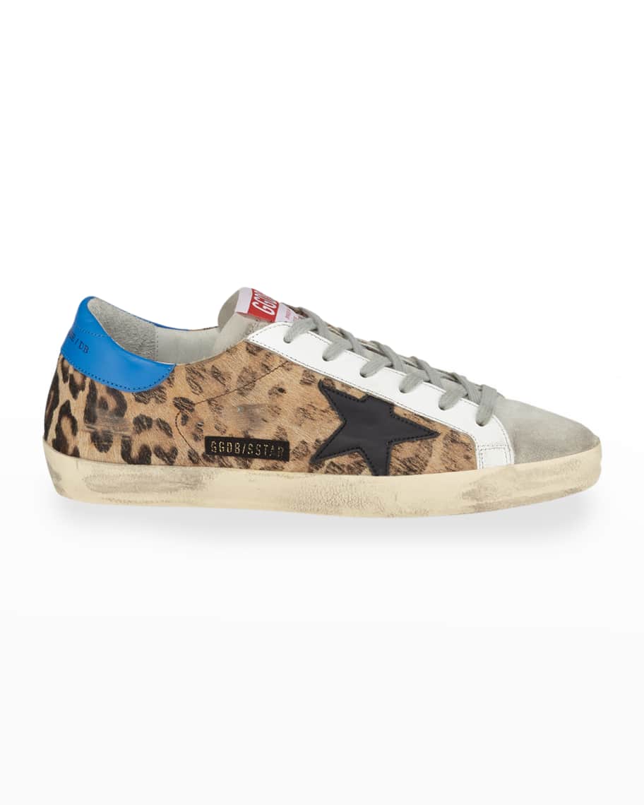 Golden Goose Superstar Leopard-Print Sneakers | Marcus
