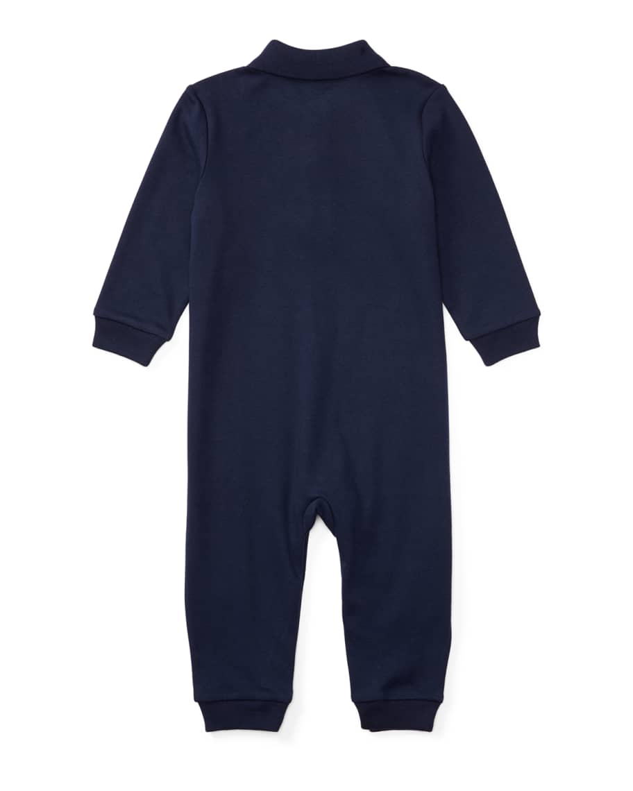 Image 2 of 3: Logo Embroidery Polo Coverall, Size 3M-12M