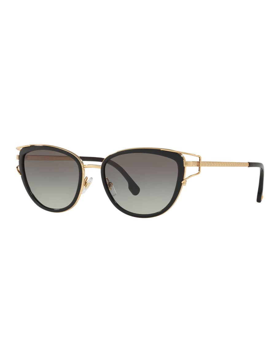 Versace Greek Key Metal Cat-Eye Sunglasses | Neiman Marcus
