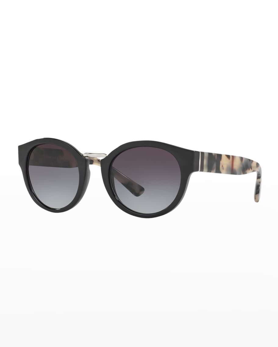 Burberry Round Plastic Sunglasses Neiman Marcus