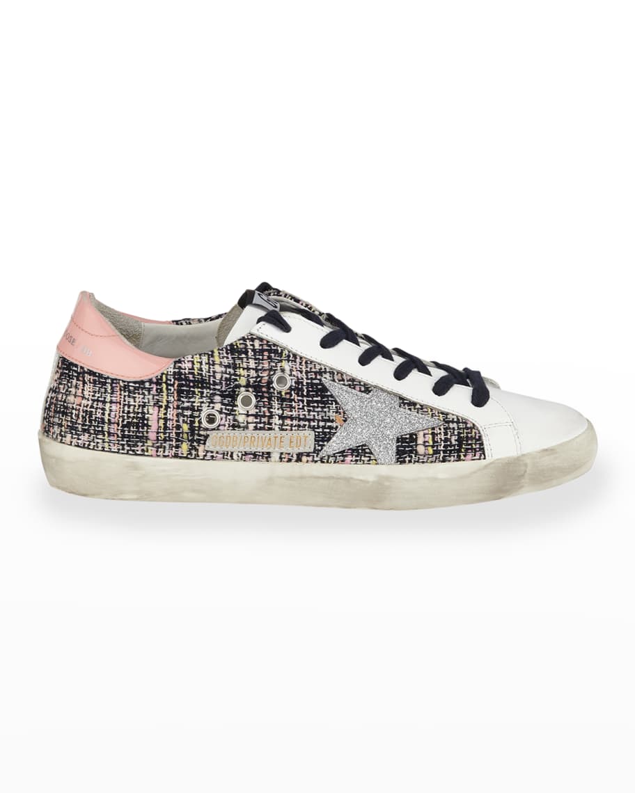 Golden Superstar Boucle Lace-Up Sneakers Marcus