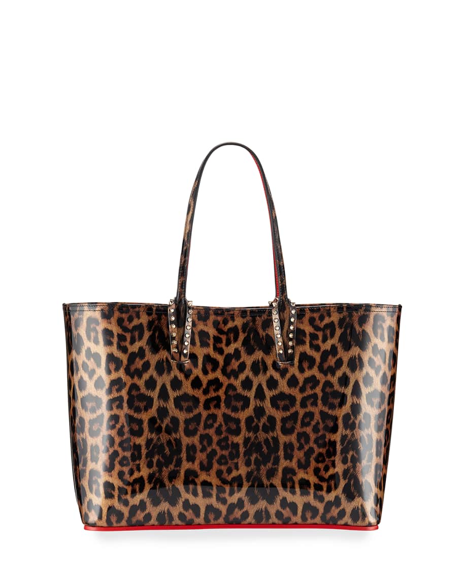 Christian Louboutin Cabata Leopard-Print Patent Tote Bag | Neiman Marcus