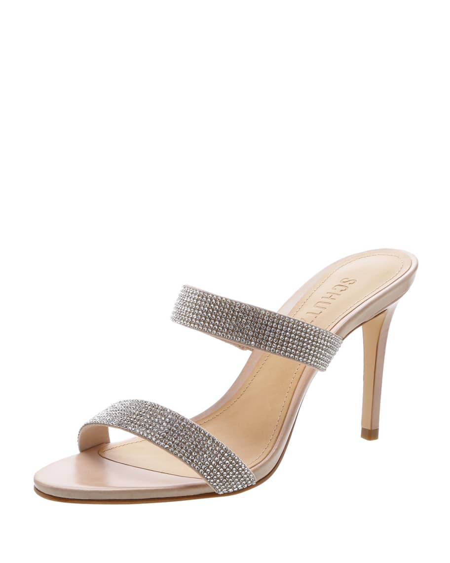 Schutz Beatriz Crystal-Embellished Evening Sandals | Neiman Marcus