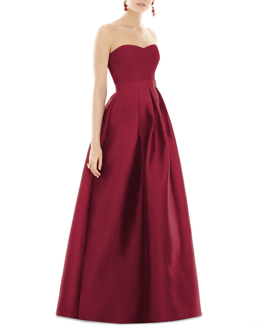Alfred Sung Strapless Sweetheart A Line Gown Neiman Marcus