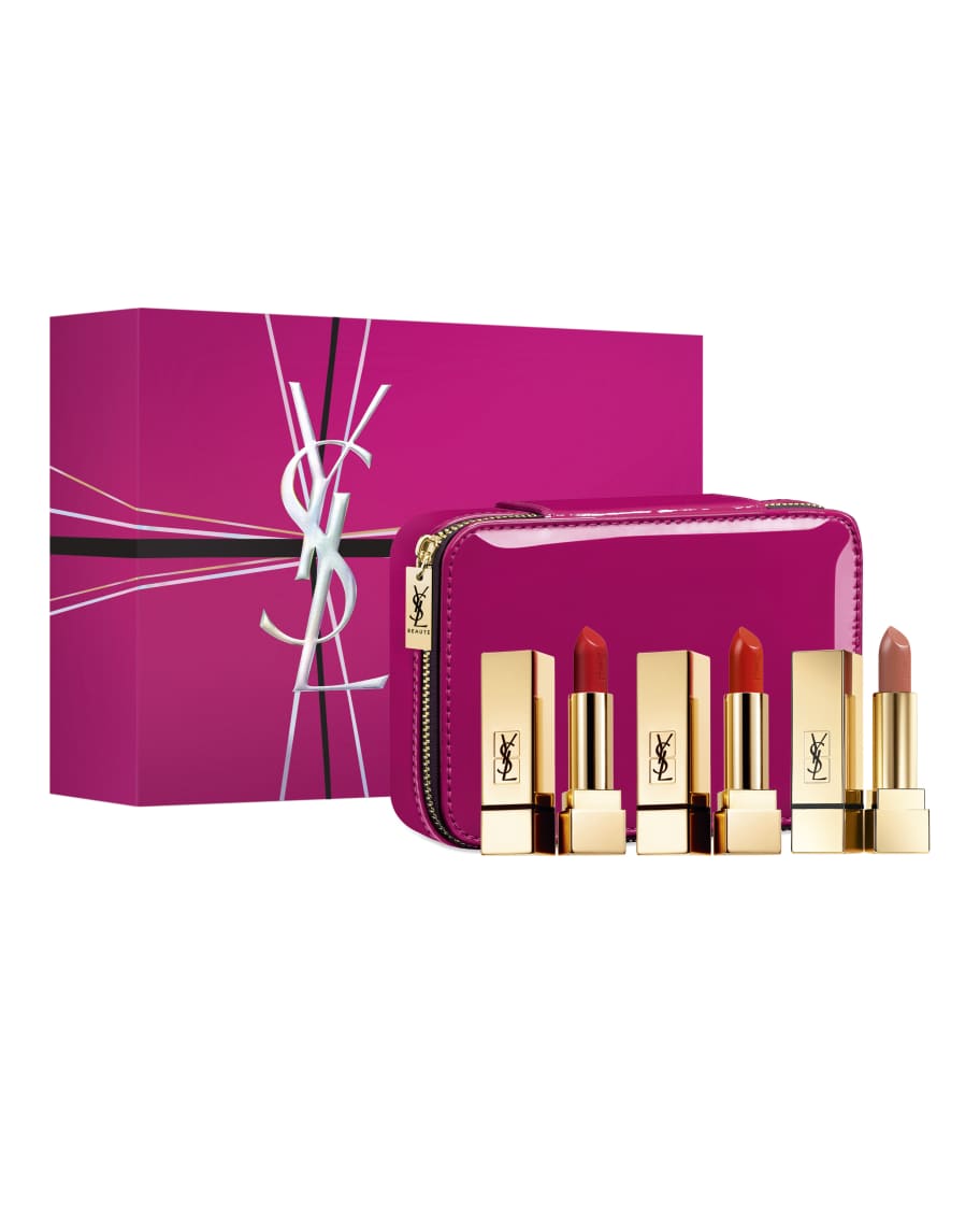 Yves Saint Laurent Beaute Mini Lash Clash Mascara and Rouge Pur Couture  Satin Lipstick Trio Set