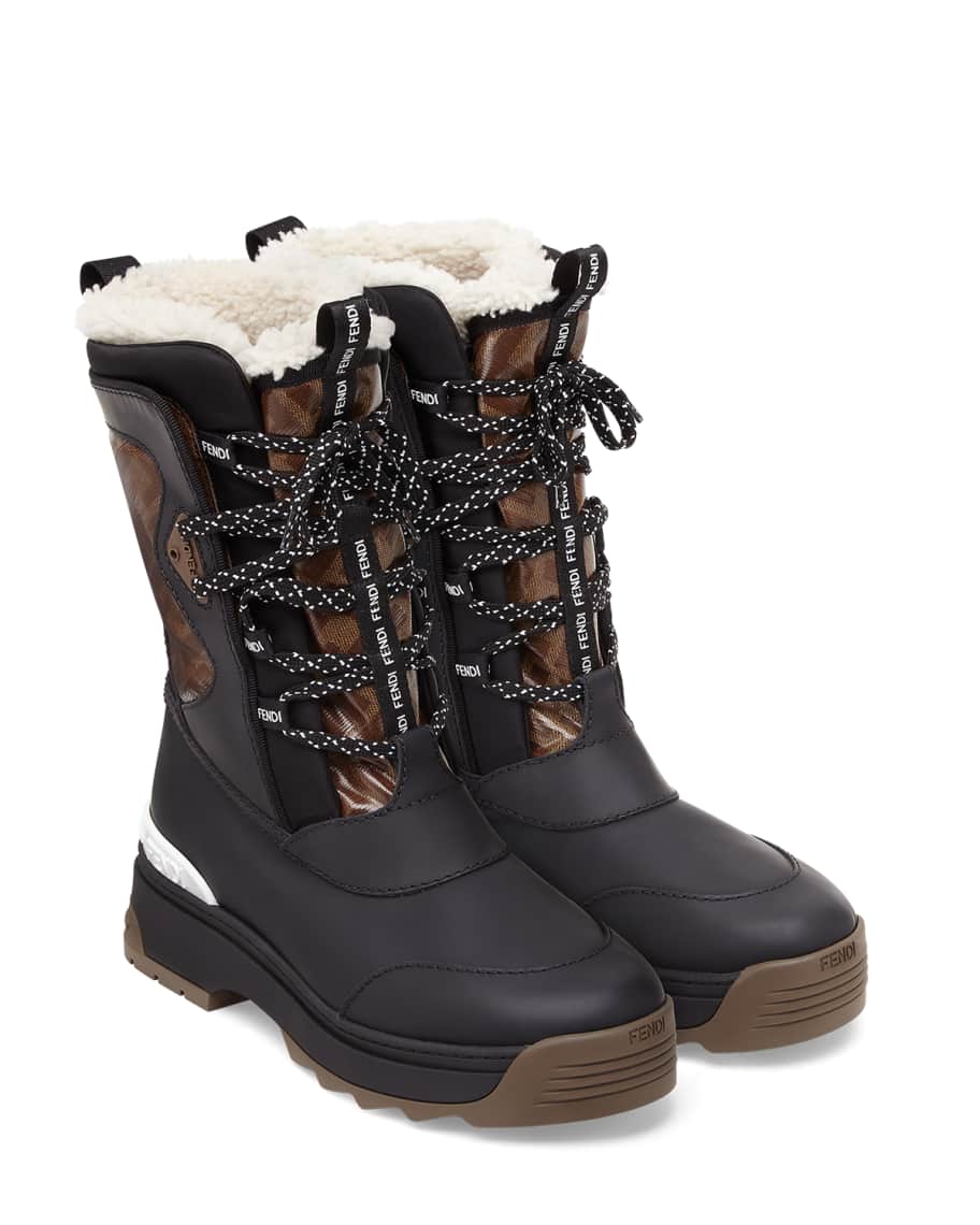 fendi shearling snow boots