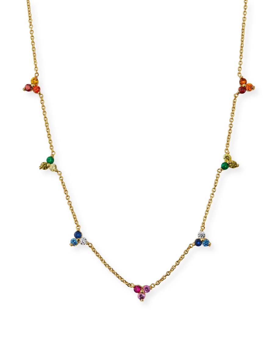 Tai Rainbow Ombre Cluster Necklace | Neiman Marcus