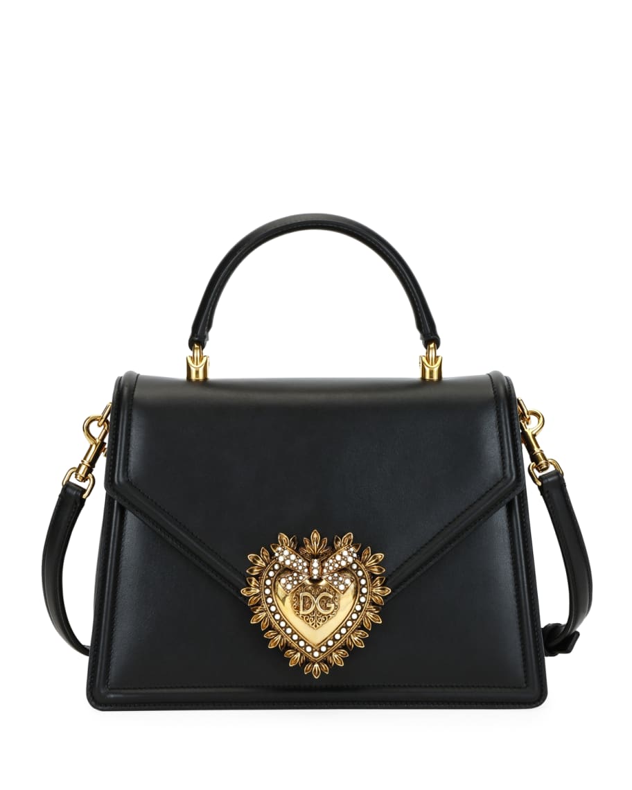 Dolce&Gabbana Devotion Leather Shoulder Bag | Neiman Marcus