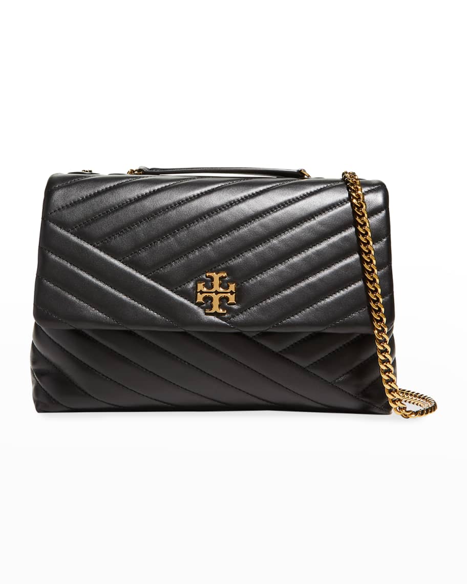 TORY BURCH: Kira bag in quilted leather - Black  Tory Burch tote bags  56757 online at