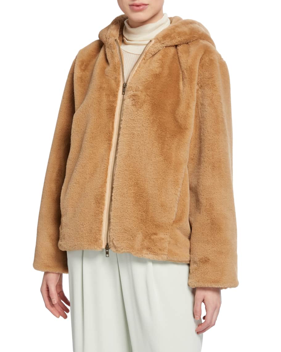 Vince shearling deals hoodie