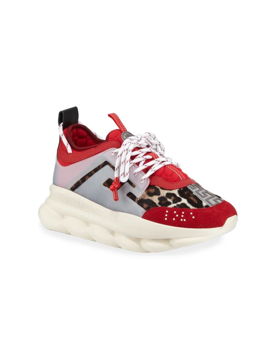 Versace Chain Reaction Red Sneakers
