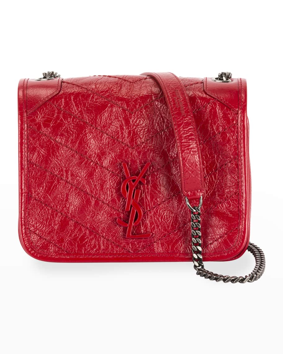 Saint laurent niki ysl monogram vintage calfskin wallet on chain clearance